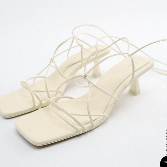 HEELED STRAPPY LEATHER SANDALS - Picture 5 of 7